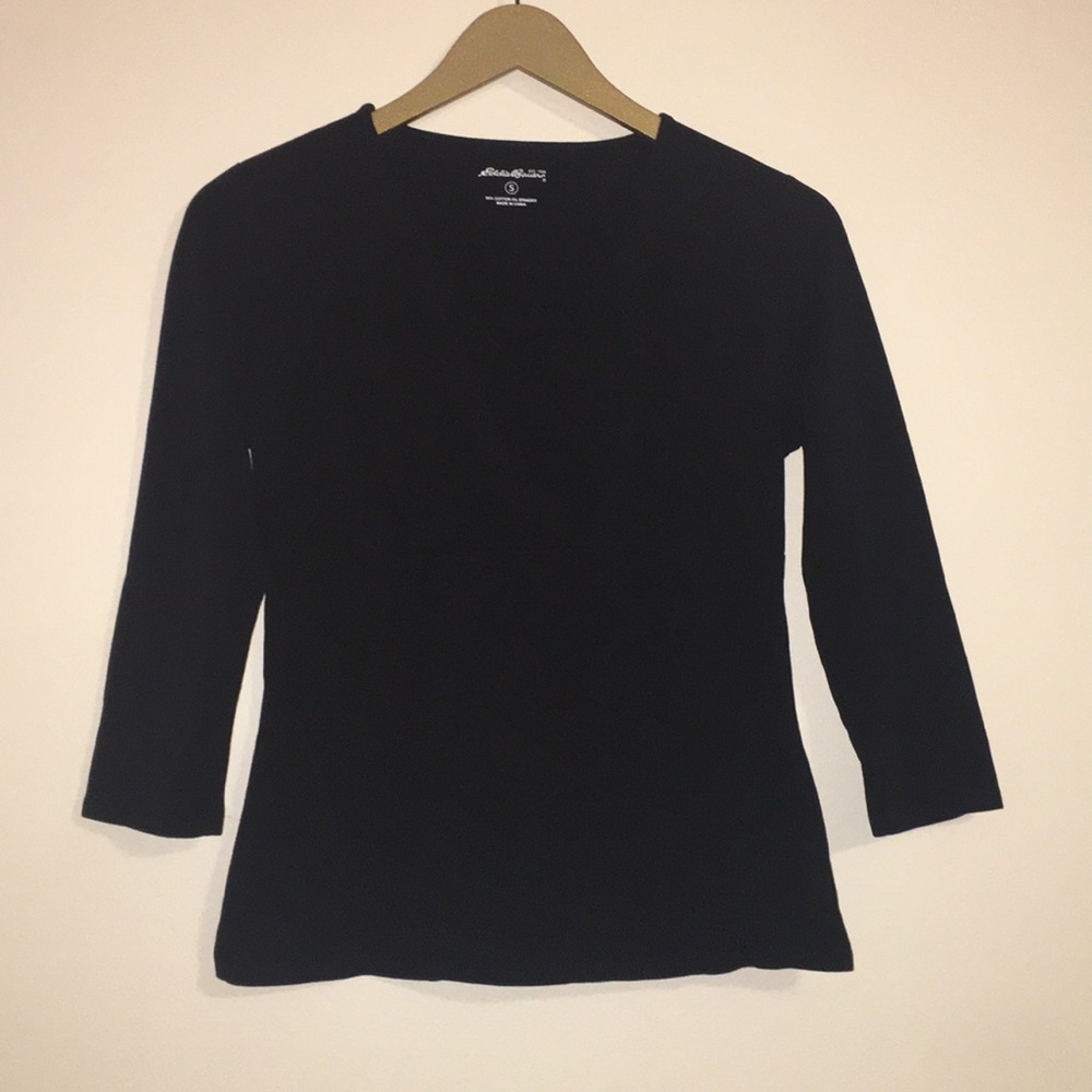 Eddy Bauer black cross front top